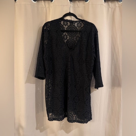 A.N.A Bathing Suit Black Lace Coverup - Picture 1 of 7